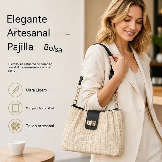 📢📢 ¡50% de descuento! ⏰ Bolso de hombro de paja de gran capacidad para ir al trabajo