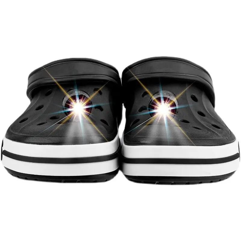 Compra 1 y recibe 1 gratis✨ Luces LED para Zapatos (2 uds) 👟 ¡Haz que tus Zuecos Brillen en la Oscuridad! Con 3 Modos de Luz