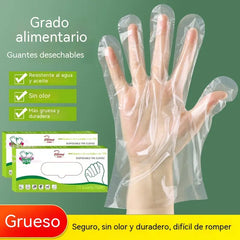 🥒【200 piezas】✨Guantes desechables transparentes y gruesos aptos para uso alimentario