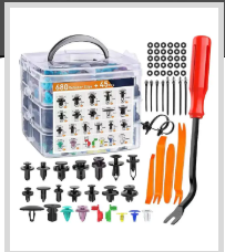 🚗🔧 Kit de 680 Piezas para Coche + Herramientas, Clips, Tornillos y Bridas de Nailon para Parachoques y Guardabarros, ¡Todo en Uno y Súper Completo!