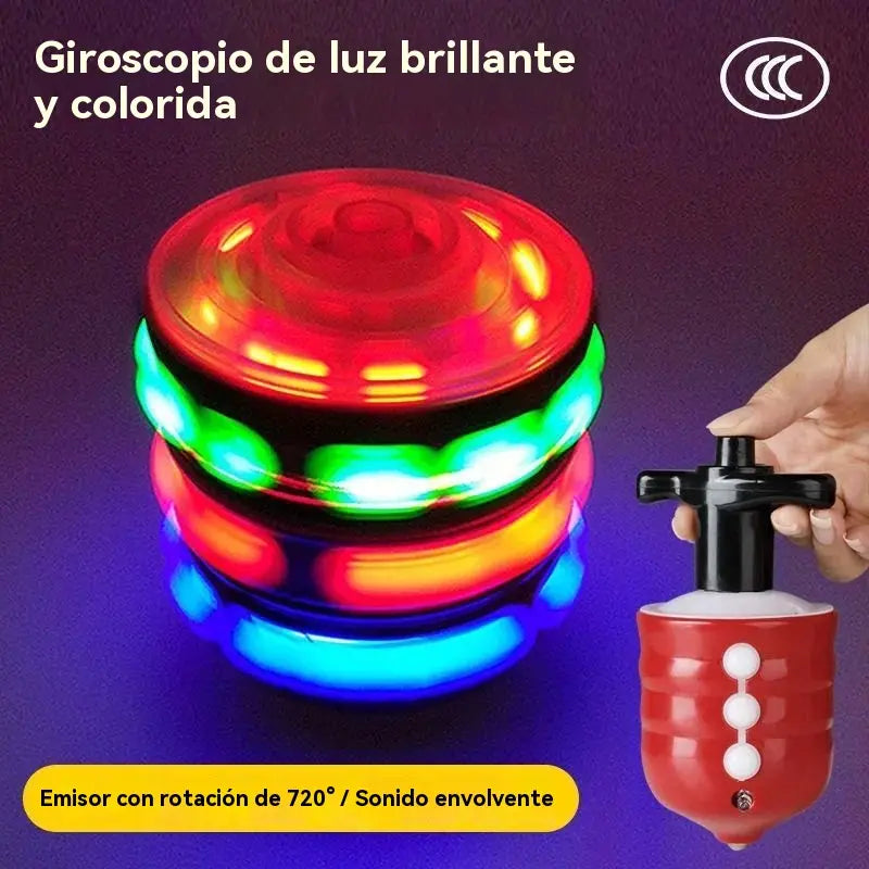 【Compra 1 y llévate 1 gratis】🔥El juguete más popular de 2026🎶🌈 Trompo musical luminoso de colores