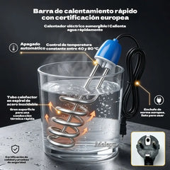 ♨️【Apagado automático】 Calentador de agua eléctrico de inmersión en espiral de acero inoxidable