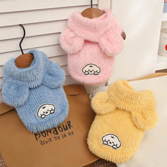 【0.5-10kg】🧸 Abrigo cálido para perros y gatos – suave, adorable y con orejitas
