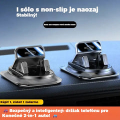 🔥【50% ZĽAVA】🚗 Bezpečný a inteligentný: Dokonalý držiak na telefón do auta 2 v 1! 🚗