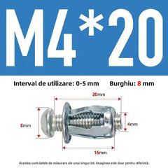 🔥50%OFF【100 piezas】Tuerca de tapa de tornillo de expansión M4M5M6 Tuerca de remache