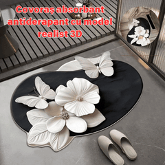 ✨【30 × 40 cm + 40 × 60 cm】Set de 2 alfombrillas por solo 28 €💕 Alfombrilla de Baño 3D Súper Absorbente y Antideslizante – ¡Adiós al Suelo Mojado!
