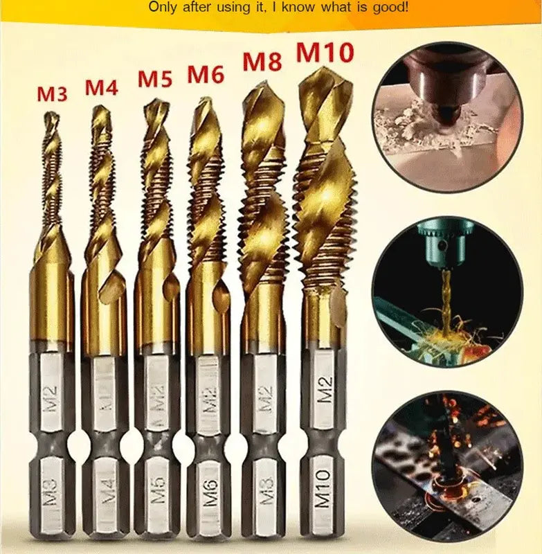🔥【Compra 6 y obten 6 gratis（12 piezas）】🧰🔩 Juego de brocas multiusos