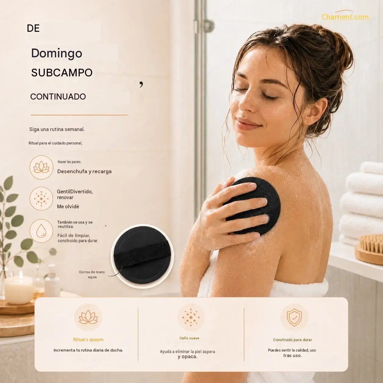 🔥【Paquete de 4（Solo 20 euros）】Alfombrilla de ducha exfoliante 🧖‍♀️: exfolia suavemente, desobstruye los poros y revela una piel más luminosa. Material de goma duradero, fácil de enjuagar. ✨🛀