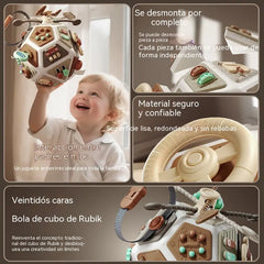 👶🧒Juguete giratorio de mano Montessori multifuncional de 22 caras para la educación temprana y relajante del bebé.