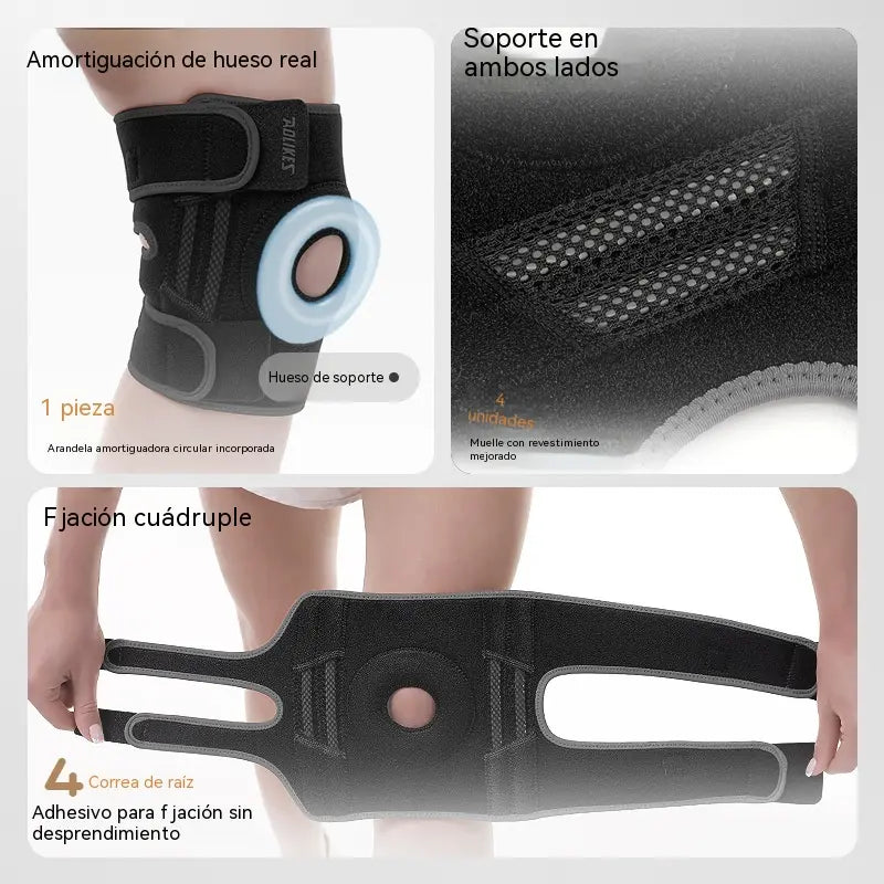 🦵🚶Rodillera deportiva, rodillera con soporte de resorte para montañismo y ciclismo.