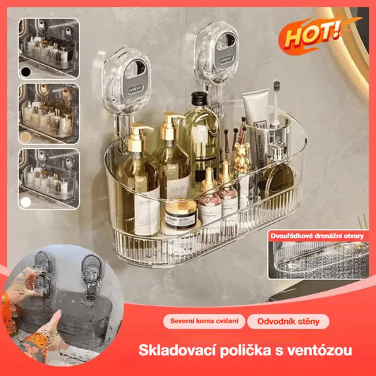 🍽️🧺🔥Speciální nabídka🔥Stojan s přísavkou bez vrtání, nástěnný odkapávač na nádobí do kuchyně a koupelny