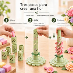 🌷Máquina modular para hacer flores de arcilla con 9 mangas moldeadas🎨