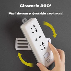 ✨【Paquete de 5 piezas】🥳🔌Nuevo soporte autoadhesivo para regleta de enchufes sin necesidad de taladrar