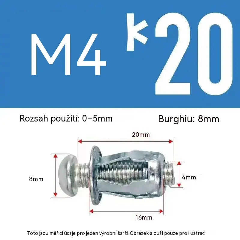 🔥50% SLEVA【100 kusů】M4M5M6 Rozpínací šroub, matice s převlečnou maticí, nýtová matice