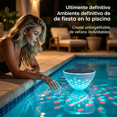 ☀️🐠 Lámpara solar flotante para piscina con proyección de peces💡💦
