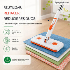 🔥 Mopa Plana Multifuncional con Clip y Giro 360° 🧹✨