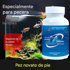 🐟Tabletas Efervescentes para Cuidado del Agua – Limpieza y Control de Algas 🐠150 cápsulas/frasco💧