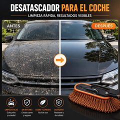 🚗🧹 Cepillo Limpiador Multiusos para Vehículo, Elimina Polvo y Nieve, Cerdas de Algodón Reforzadas