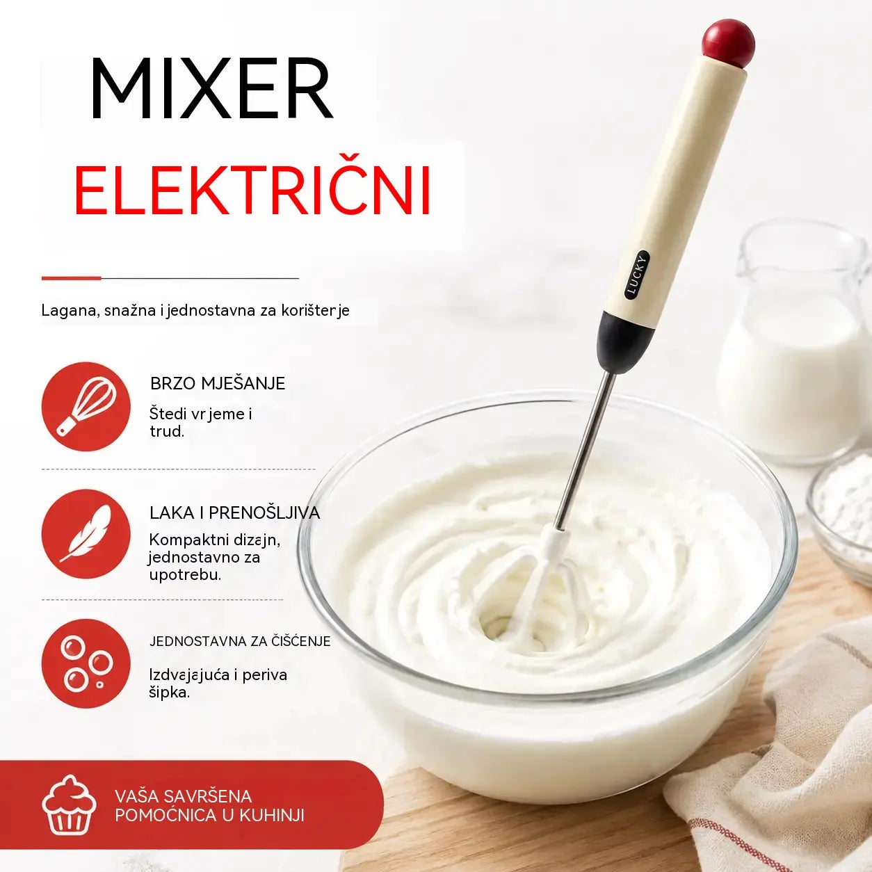 🔥【Zadnji dan za 50% popusta, set od dva dijela】🔥Poluautomatska mutilica za jaja od nehrđajućeg čelika🥚