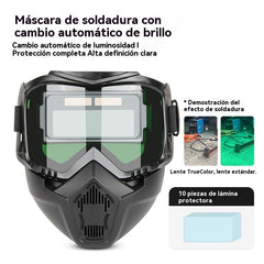 🔥😎Protector facial desmontable con atenuación totalmente automática