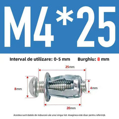 🔥50%OFF【100 piezas】Tuerca de tapa de tornillo de expansión M4M5M6 Tuerca de remache