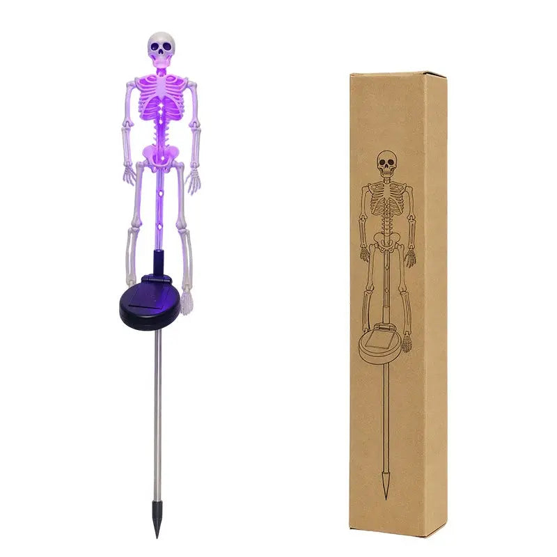 💀 Luz Solar de Calavera para Jardín | Decoración Halloween Exterior con Efecto Fantasma