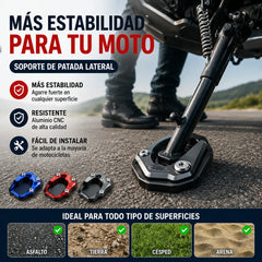 Soporte lateral de extensión para soporte de motocicleta