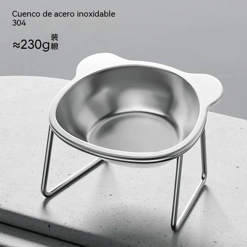 🐶✨ Comedero Ergonómico de Acero para Perros — 15° para Comer Más Cómodamente