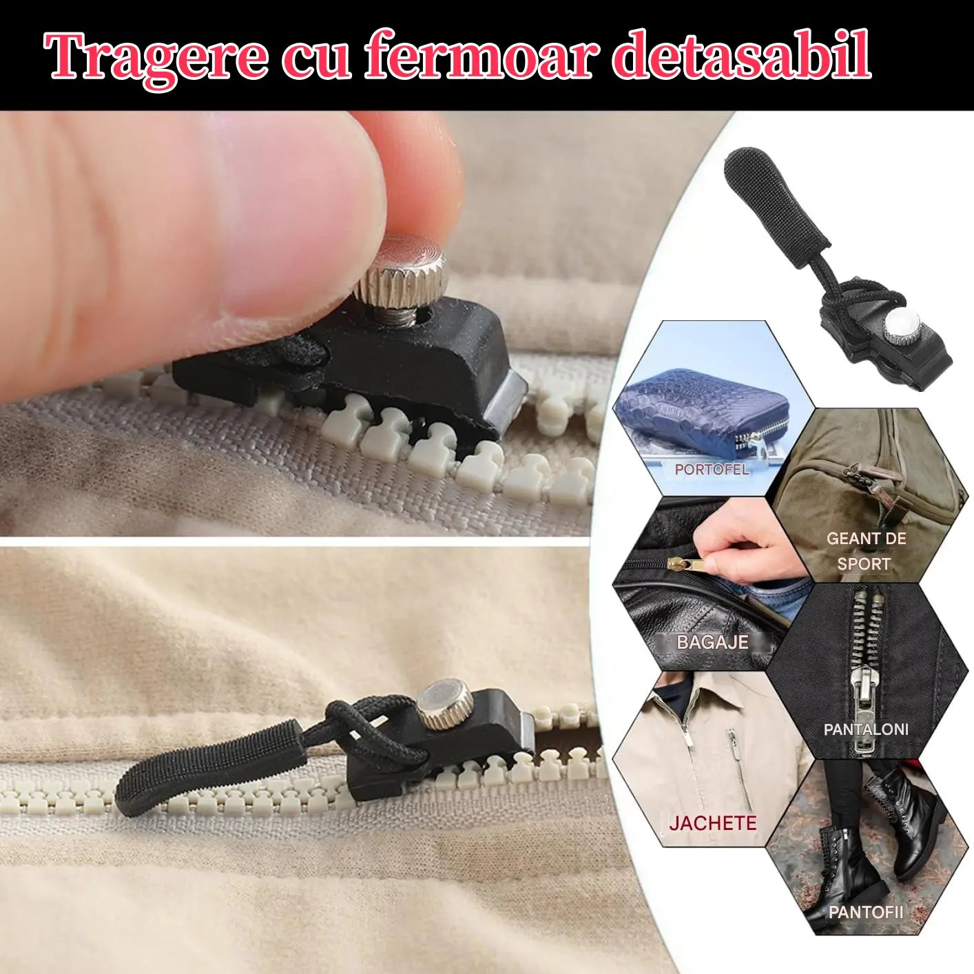✨20 piezas✨ Reparador de Cremalleras Reutilizable — ¡Arregla tu Cremallera en Segundos sin Herramientas!
