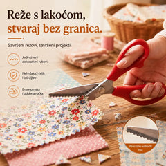 ✂️ Profesionalne škare za ružičasto rezanje – Oštre, škare za ružičasto rezanje