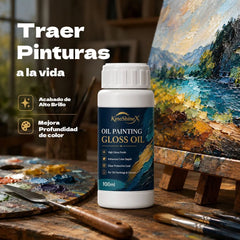 🎉50% de descuento✨ Barniz protector transparente de alto brillo de 100 ml para realzar la profundidad y el brillo del color en la pintura al óleo.