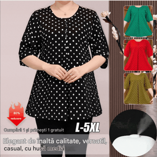 ✨💞【L-5XL】Nová podzimní košile s potiskem puntíků 2026