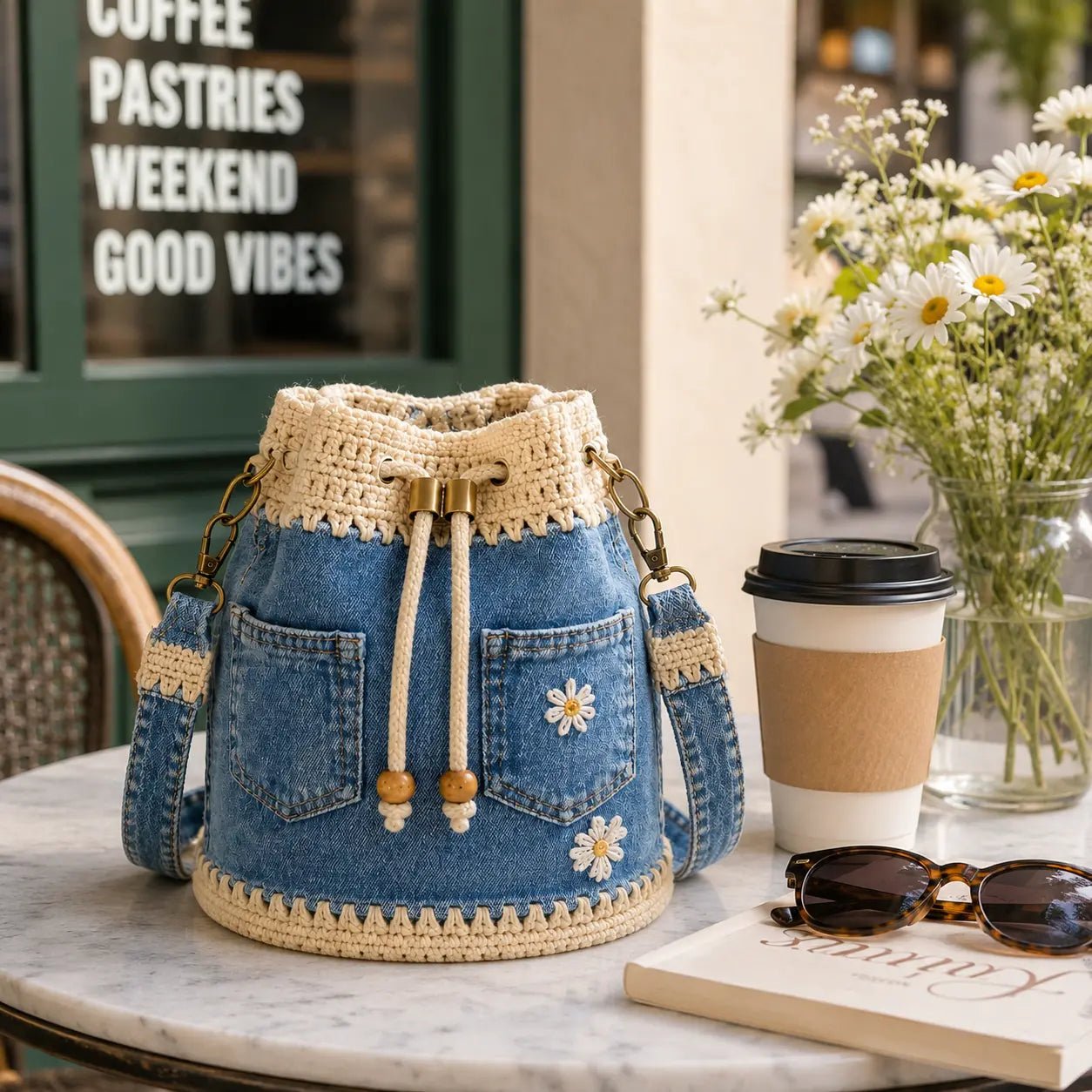 Bolso vaquero tejido de estilo bohemio para completar todos tus atuendos ✨