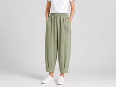 🔥【M–4XL】 👖 Ľahké a priedušné letné bavlneno-ľanové nohavice – moderné ležérne nohavice po členky.