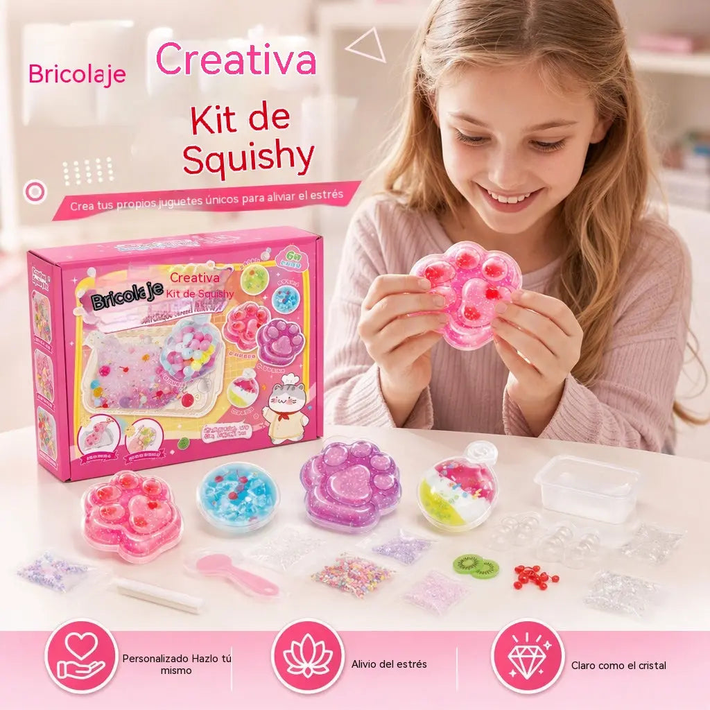 🐱 ¡OFERTA ESPECIAL! ✨ Kit DIY Squishy de Helado — Crea, Moldea y Personaliza tu Propio Juguete Antiestrés