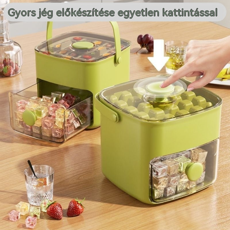 30%OFF🔥🧊 2026 Jégkockatartó fedővel: A jégkészítés egyszerű.