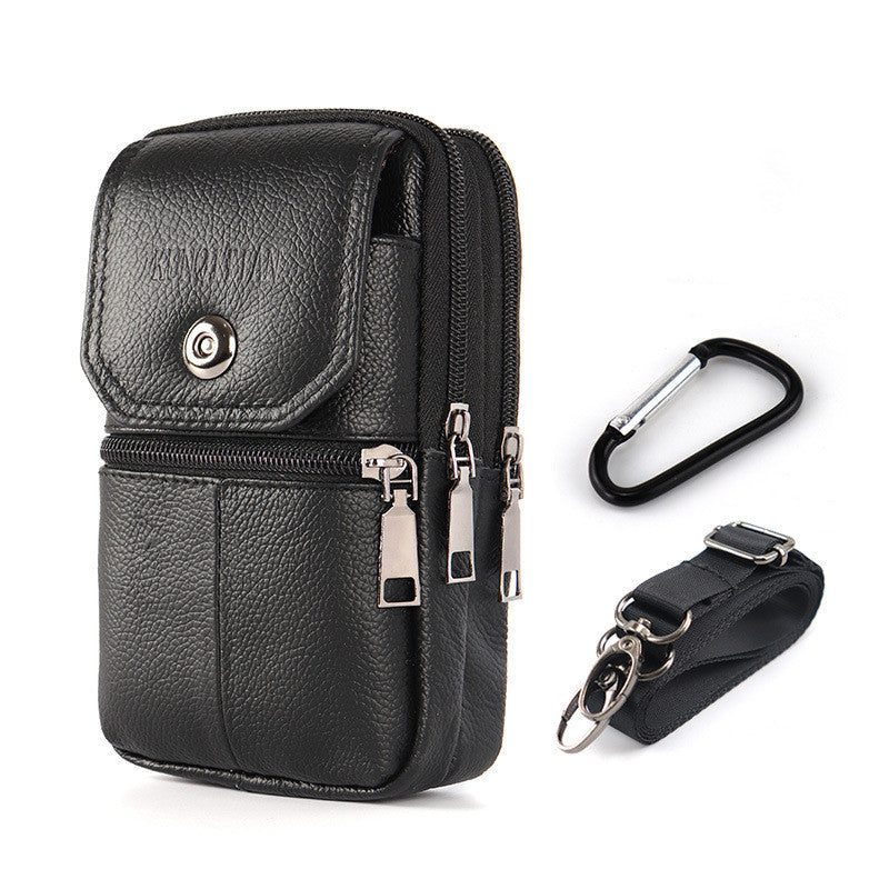 👜 ¿Cansado de llevar todo en los bolsillos? Riñonera de cuero auténtico para hombre con estilo y gran capacidad