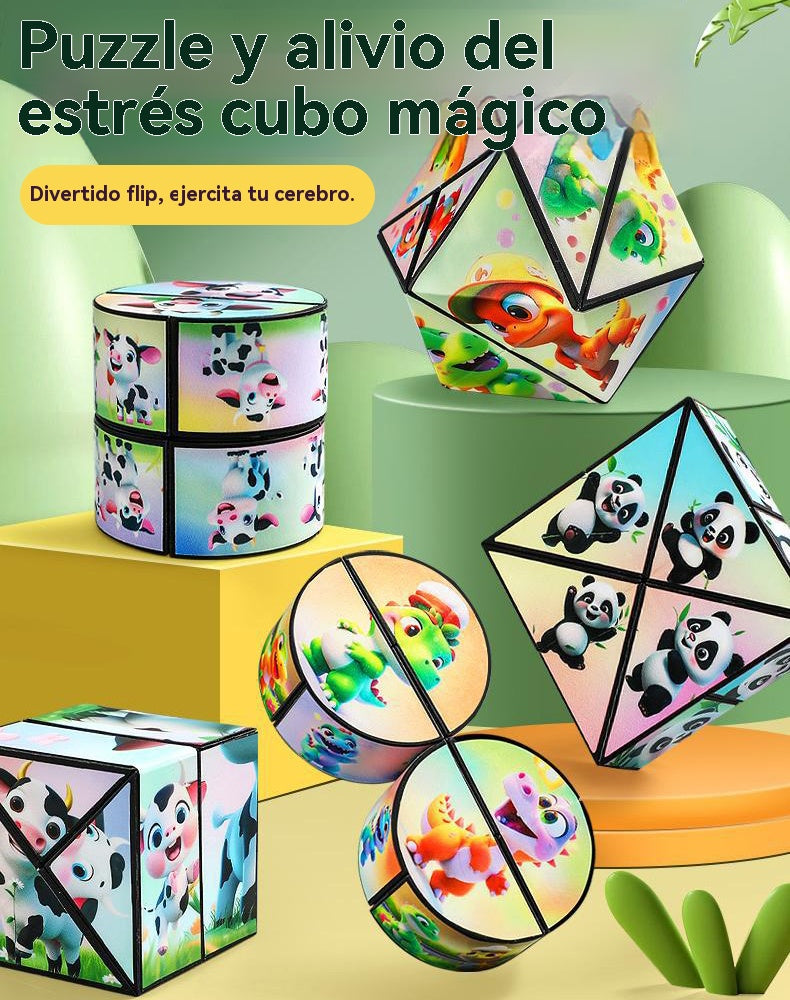 🔥【Compra 3, llévate 3 gratis】Cubo de Rubik con deformación geométrica, rompecabezas 3D, bloques de construcción🧩Precio medio desde 5 euros