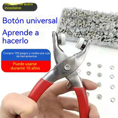 🔥 Kit de Botones Sin Costura | 100 Pares + Alicates de Instalación Fácil ✨