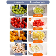 🍇 Pelador Automático de Frutas y Ajos | ¡Listo en 15 Segundos!