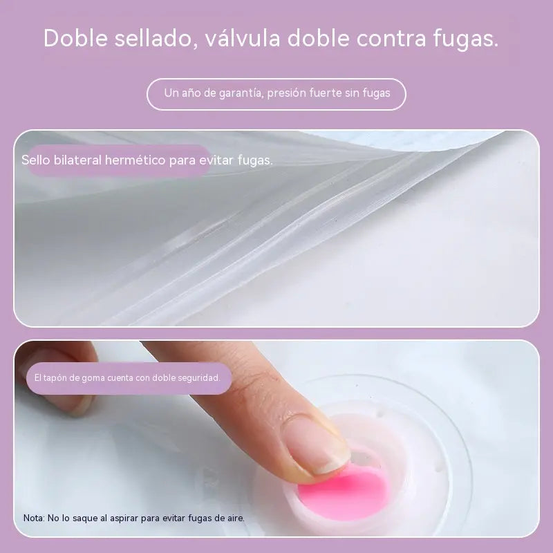 🔥 ¡Libera espacio al instante! Pack de 4 bolsas compactadoras para ropa