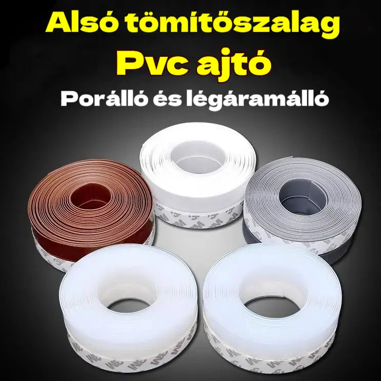 🚪 PVC ajtó alsó tömítőszalag – Por- és huzatálló
