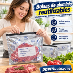 🔥🔥【30 PCS】🔥🔥Bolsas de papel de aluminio antibacterianas para conservar alimentos en el hogar, súper prácticas de usar, con un excelente efecto de conservación.