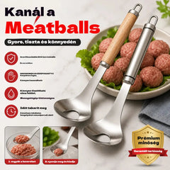 🍖 【2 darabos】304 rozsdamentes acél húsgombóc forma – Ideális hús- és halgombócok készítéséhez, tökéletes otthoni főzéshez 🥄