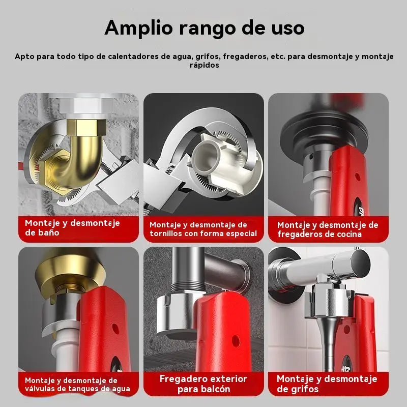 🔧 Llave Multifuncional Ajustable para Grifos – ¡Ligera y Antideslizante!