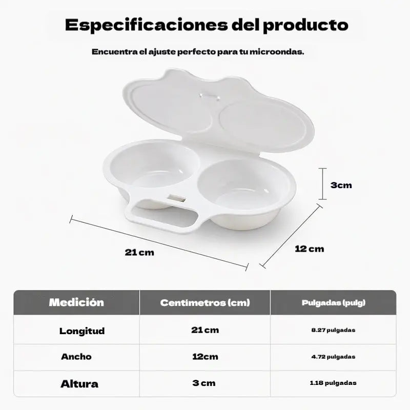 🥚⚡Cocinador de huevos para microondas: cocina huevos duros perfectos en tan solo unos minutos ✨