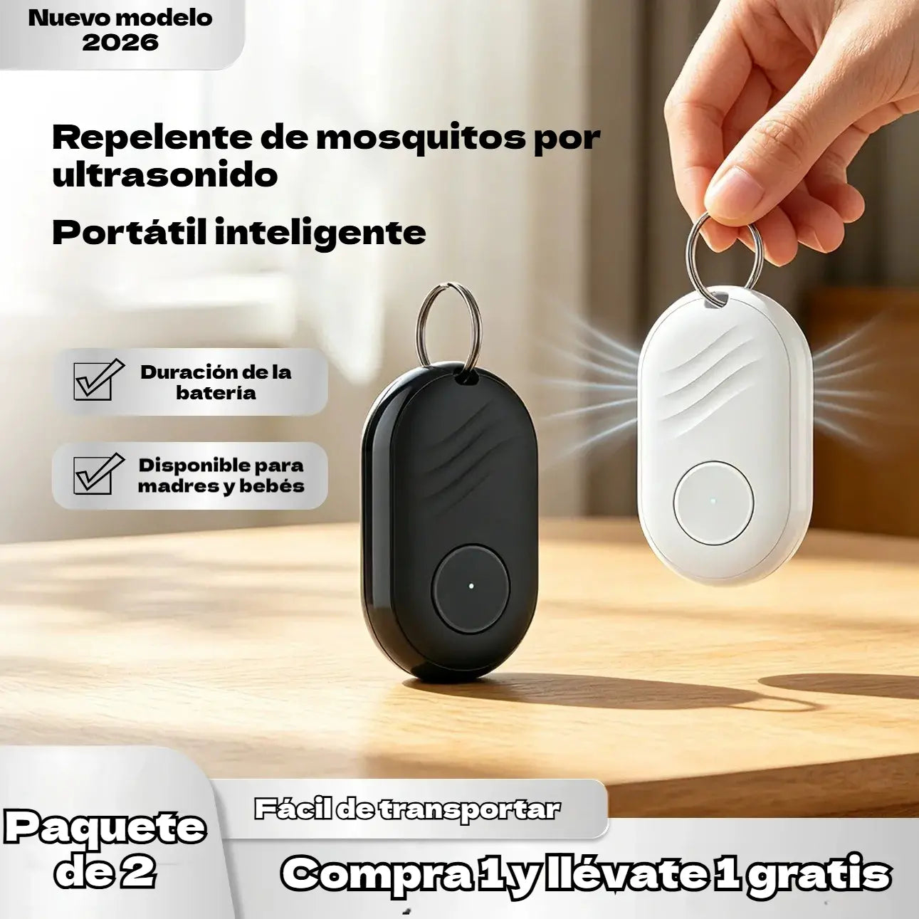 🔥【2 piezas 27 euros】Dispositivo electrónico ultrasónico inteligente para ahuyentar animales.