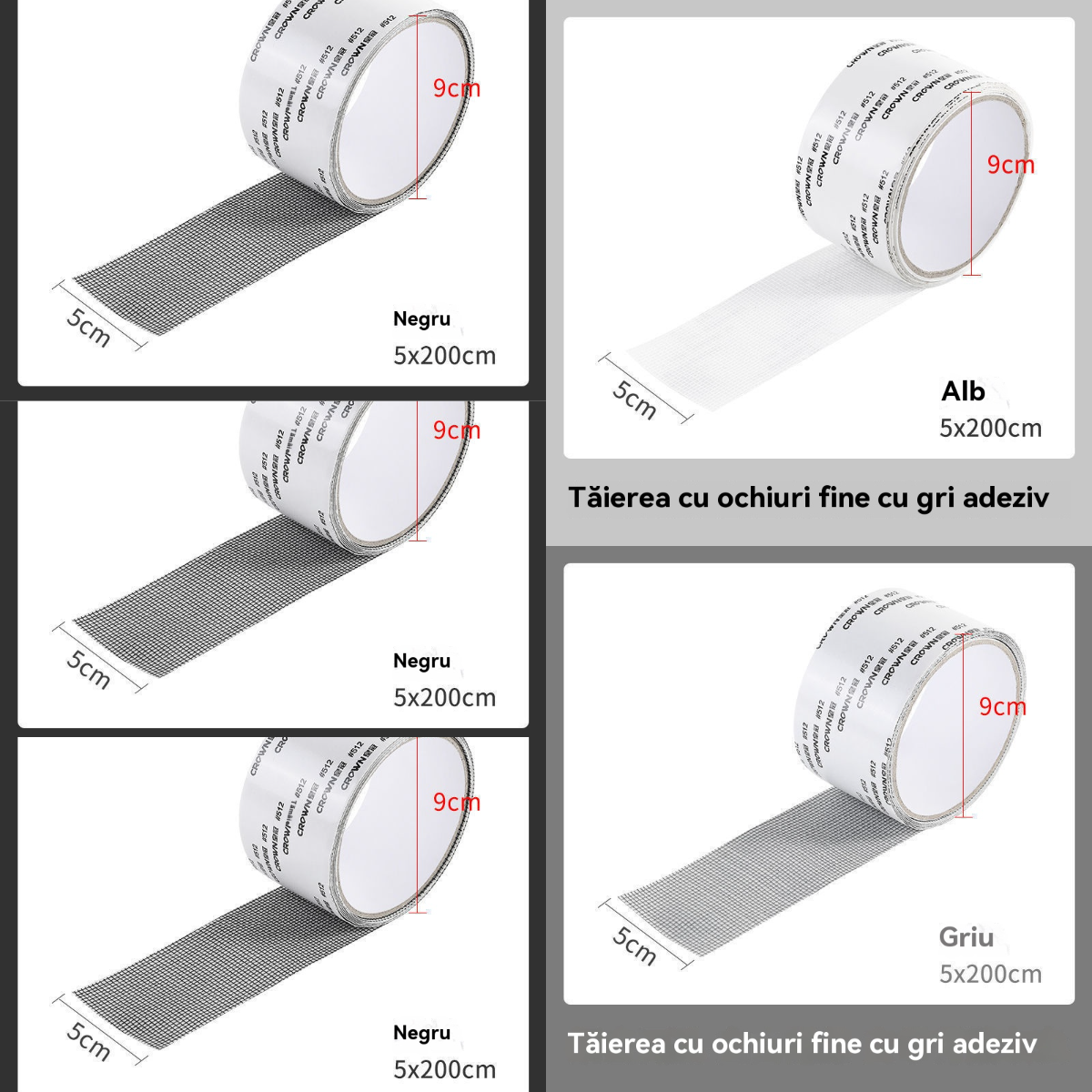 🛠️【5 piezas】✨ Cinta Reparadora para Mosquitera Invisible y Resistente al Agua