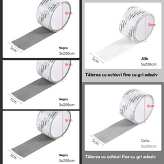 🛠️【5 piezas】✨ Cinta Reparadora para Mosquitera Invisible y Resistente al Agua