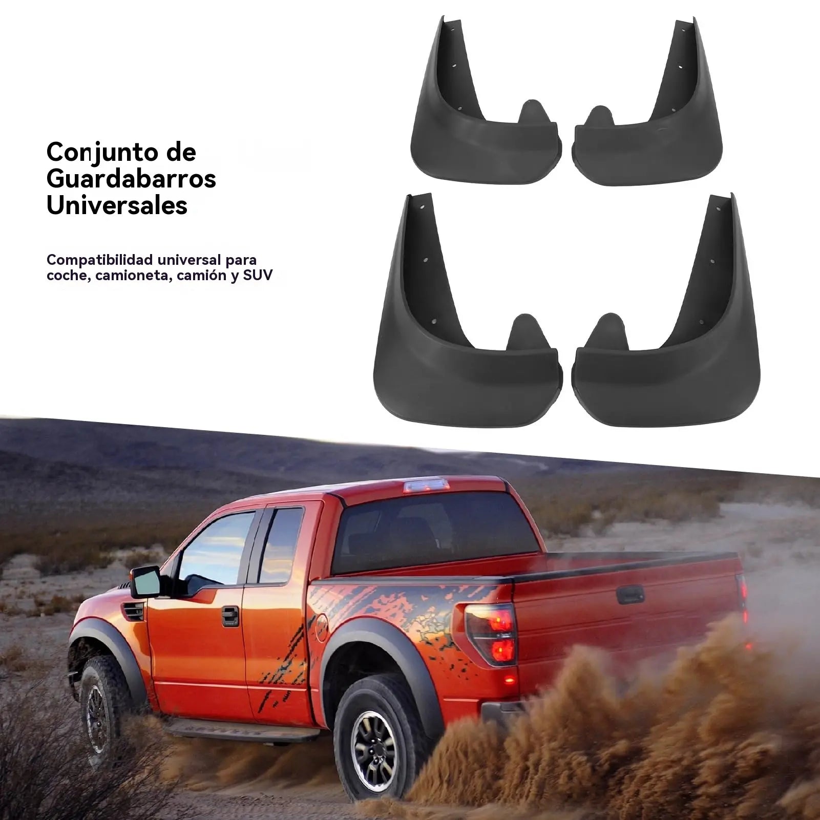 🔥【Estilo universal 4 piezas】Guardabarros para neumáticos de automóvil, protectores contra salpicaduras